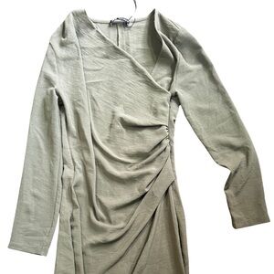Zara Olive Green Dress Sm NWT